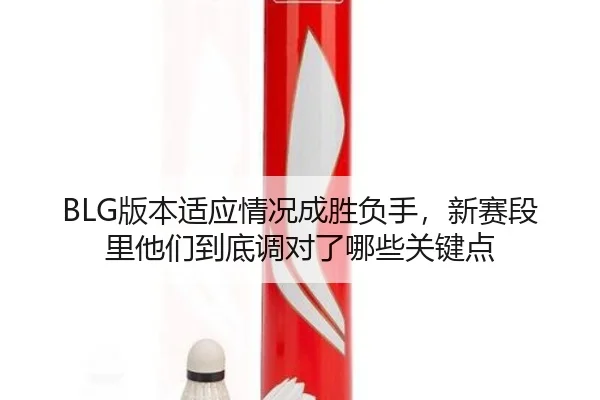 BLG版本适应情况成胜负手，新赛段里他们到底调对了哪些关键点（xingkongyule）